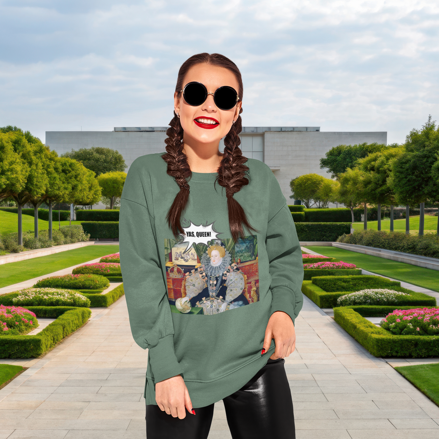 Queen Elizabeth I Portrait Sweatshirt – Historical Quote Graphic Crewneck