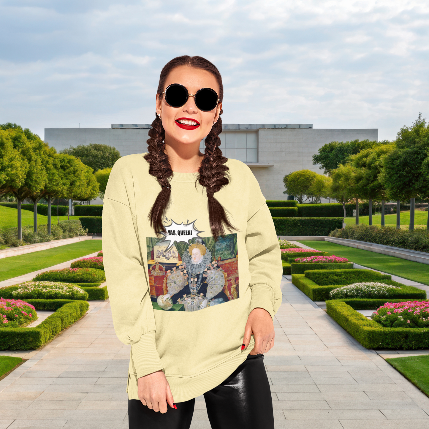 Queen Elizabeth I Portrait Sweatshirt – Historical Quote Graphic Crewneck