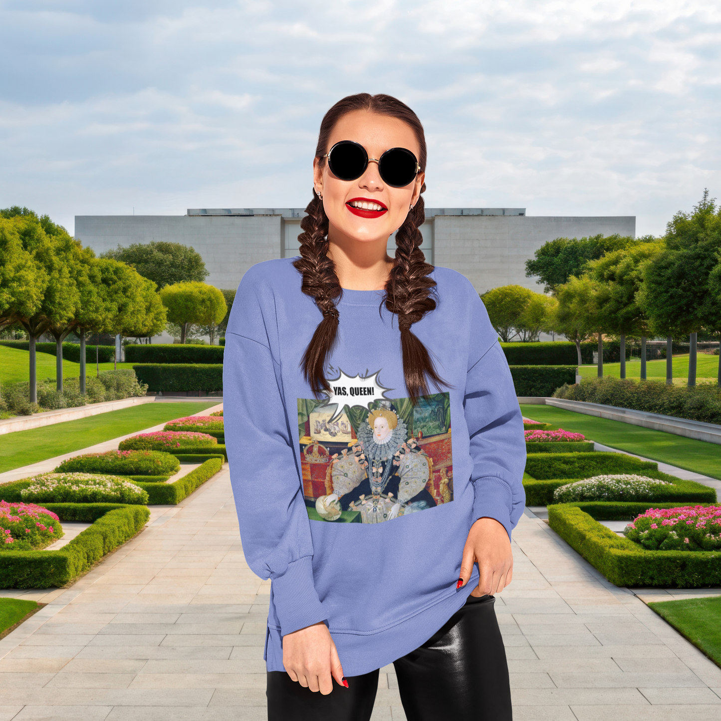 Queen Elizabeth I Portrait Sweatshirt – Historical Quote Graphic Crewneck