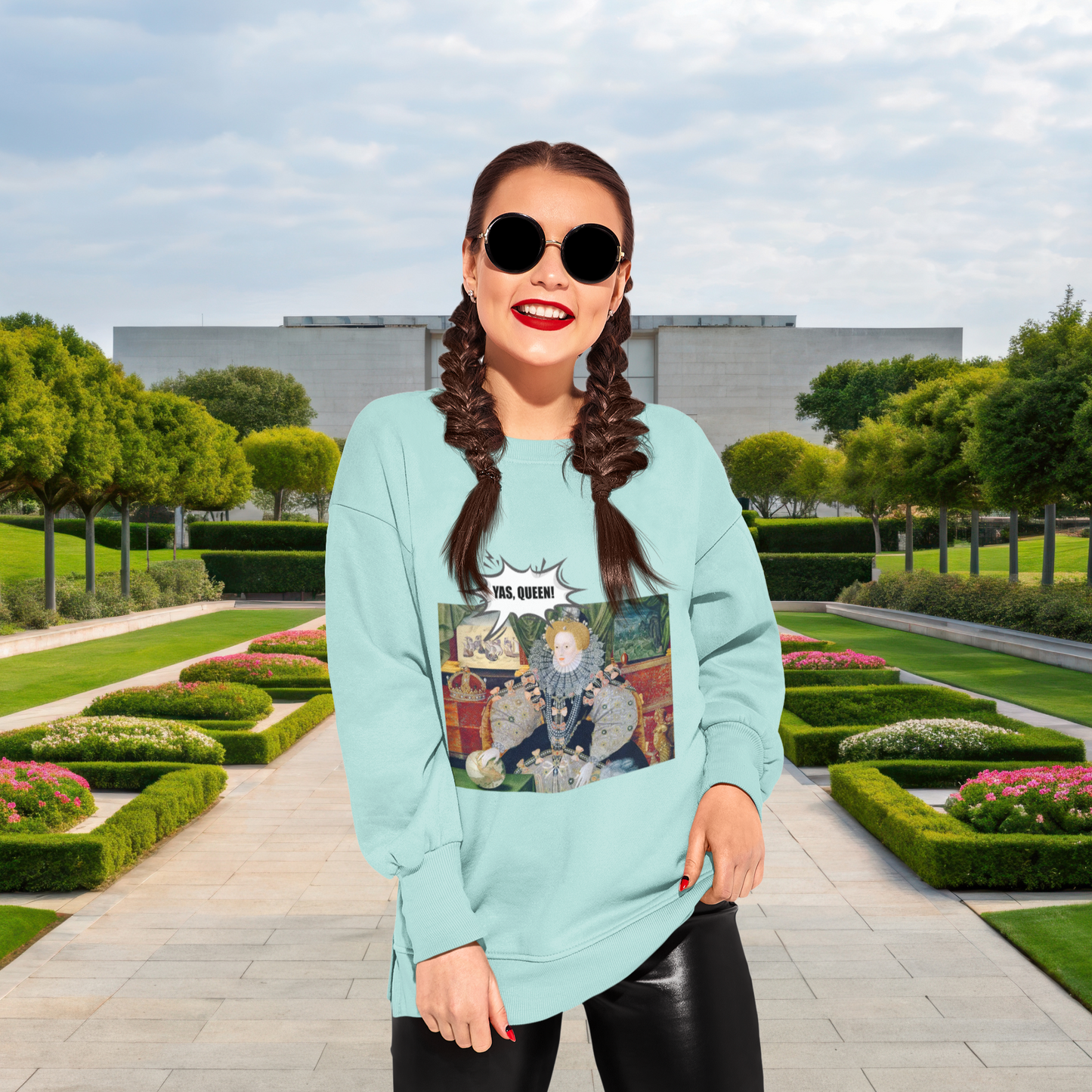 Queen Elizabeth I Portrait Sweatshirt – Historical Quote Graphic Crewneck