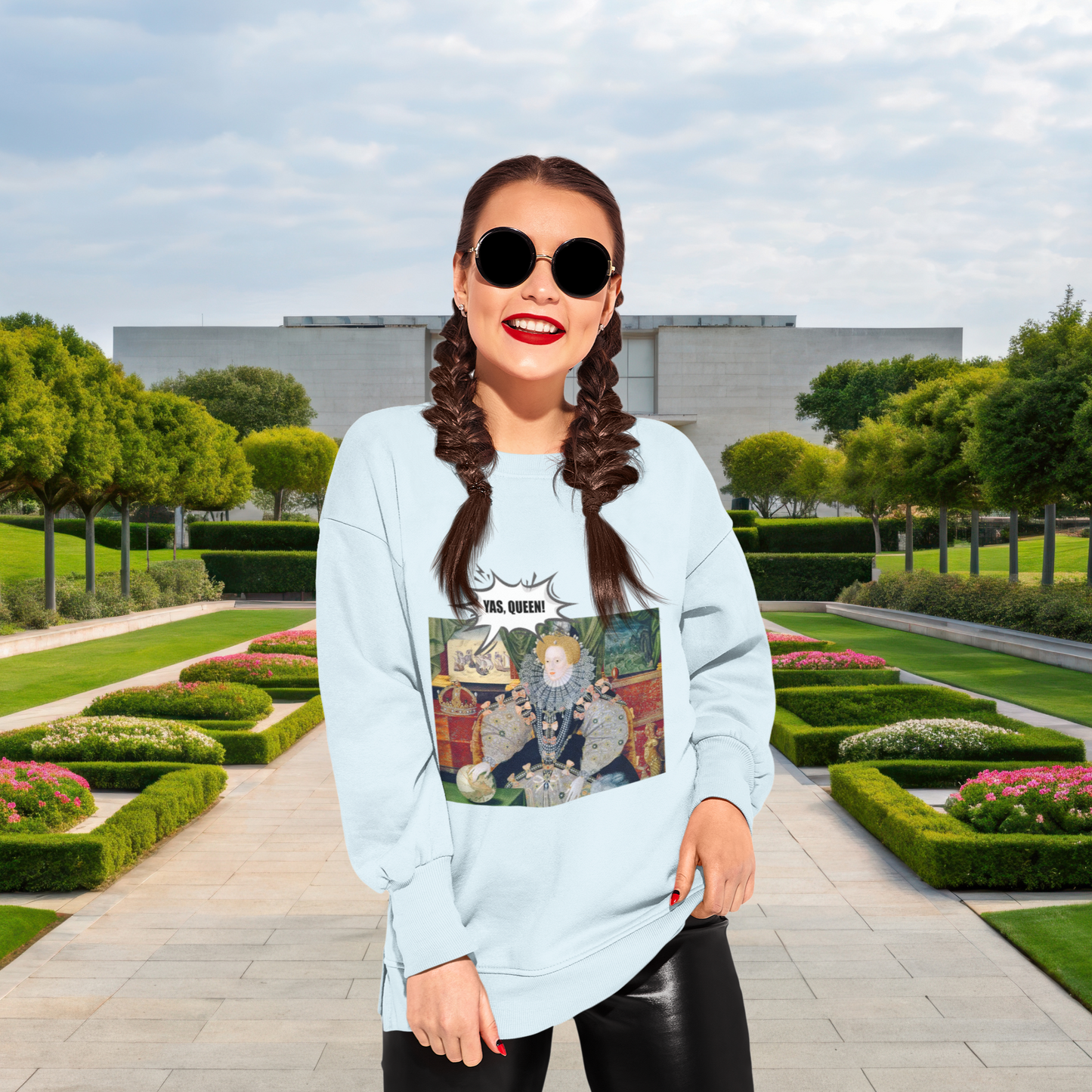 Queen Elizabeth I Portrait Sweatshirt – Historical Quote Graphic Crewneck