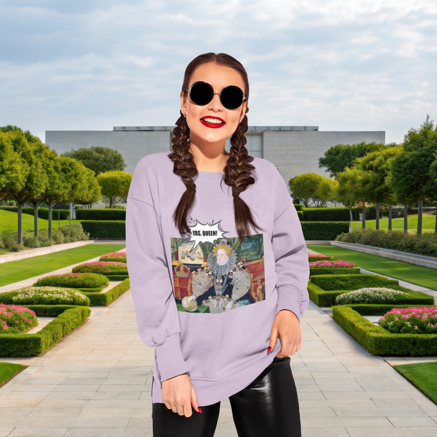 Queen Elizabeth I Portrait Sweatshirt – Historical Quote Graphic Crewneck