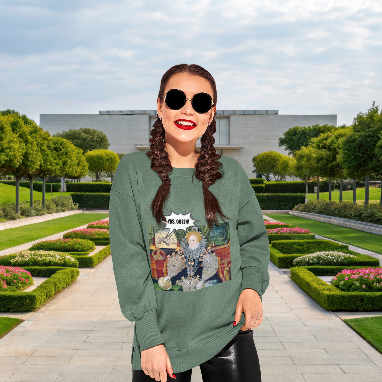 Queen Elizabeth I Portrait Sweatshirt – Historical Quote Graphic Crewneck