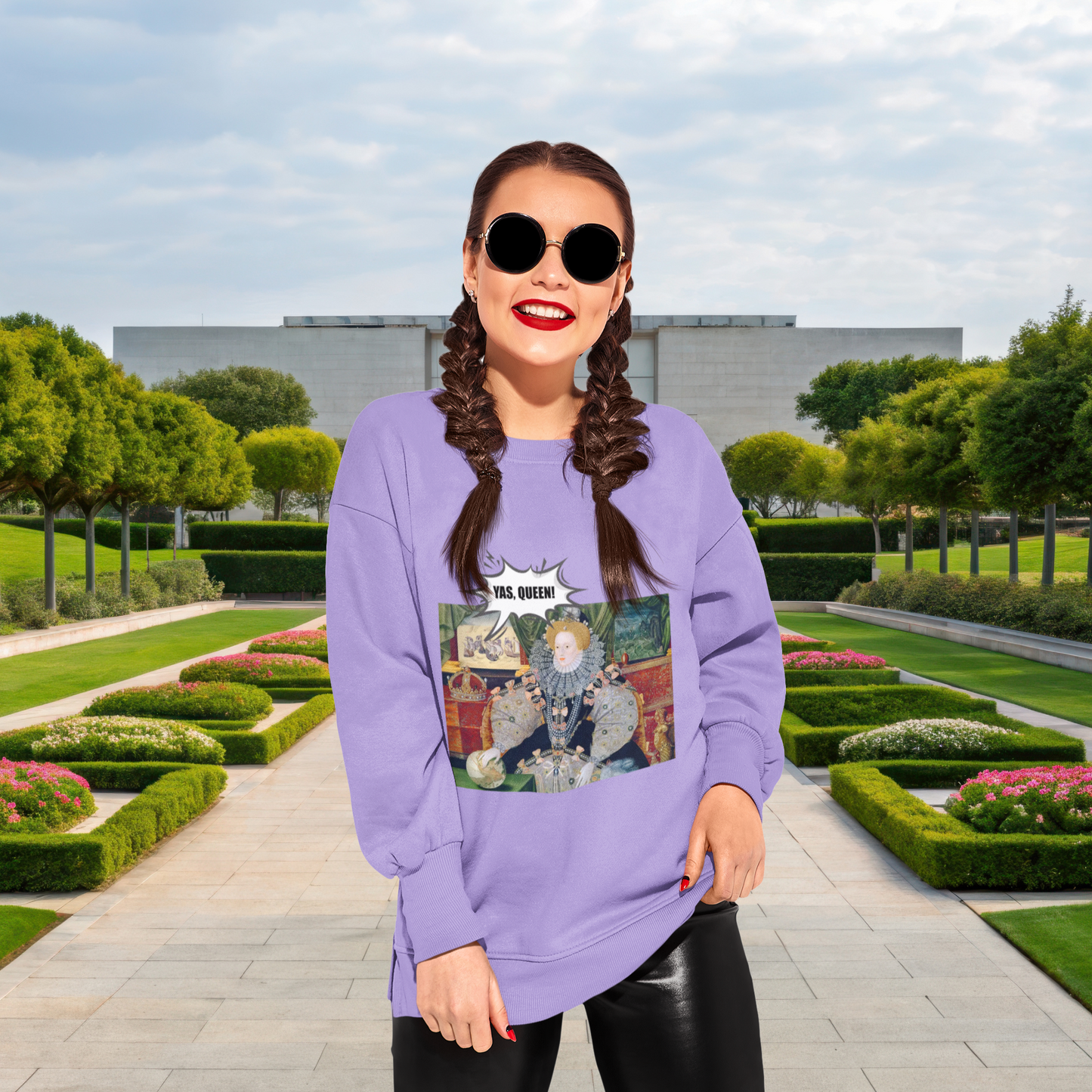 Queen Elizabeth I Portrait Sweatshirt – Historical Quote Graphic Crewneck