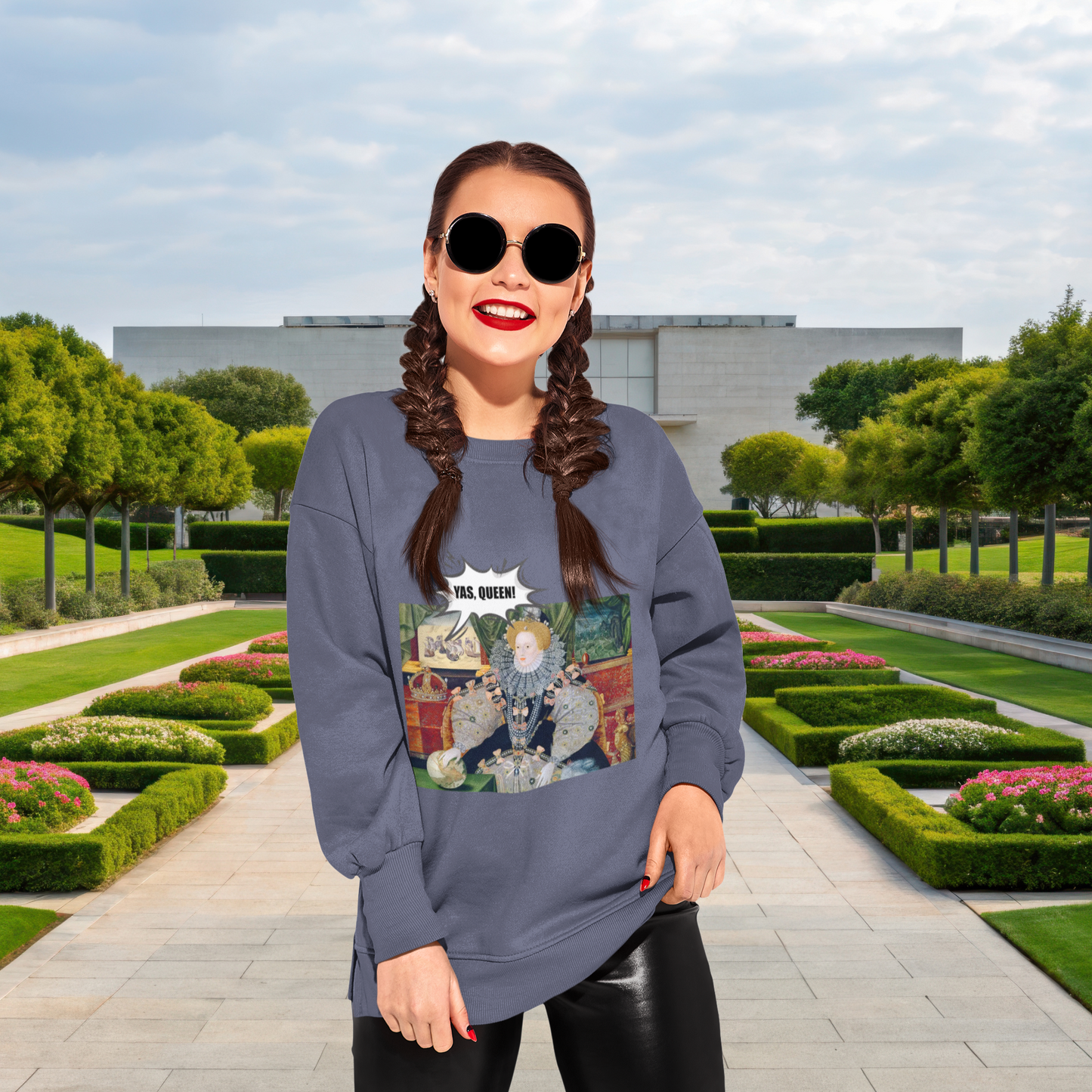 Queen Elizabeth I Portrait Sweatshirt – Historical Quote Graphic Crewneck