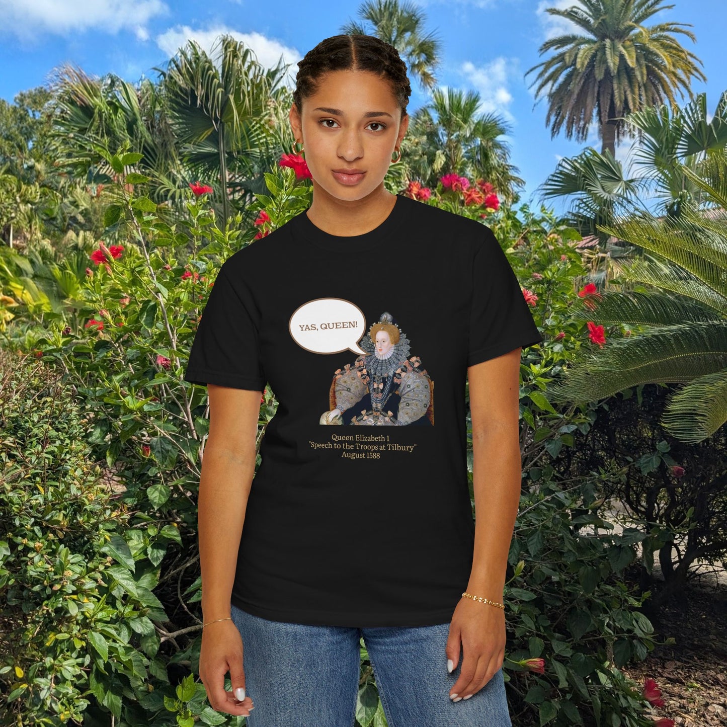 Queen Elizabeth I Portrait Tee — Vintage Art Graphic T-Shirt - Nensensical