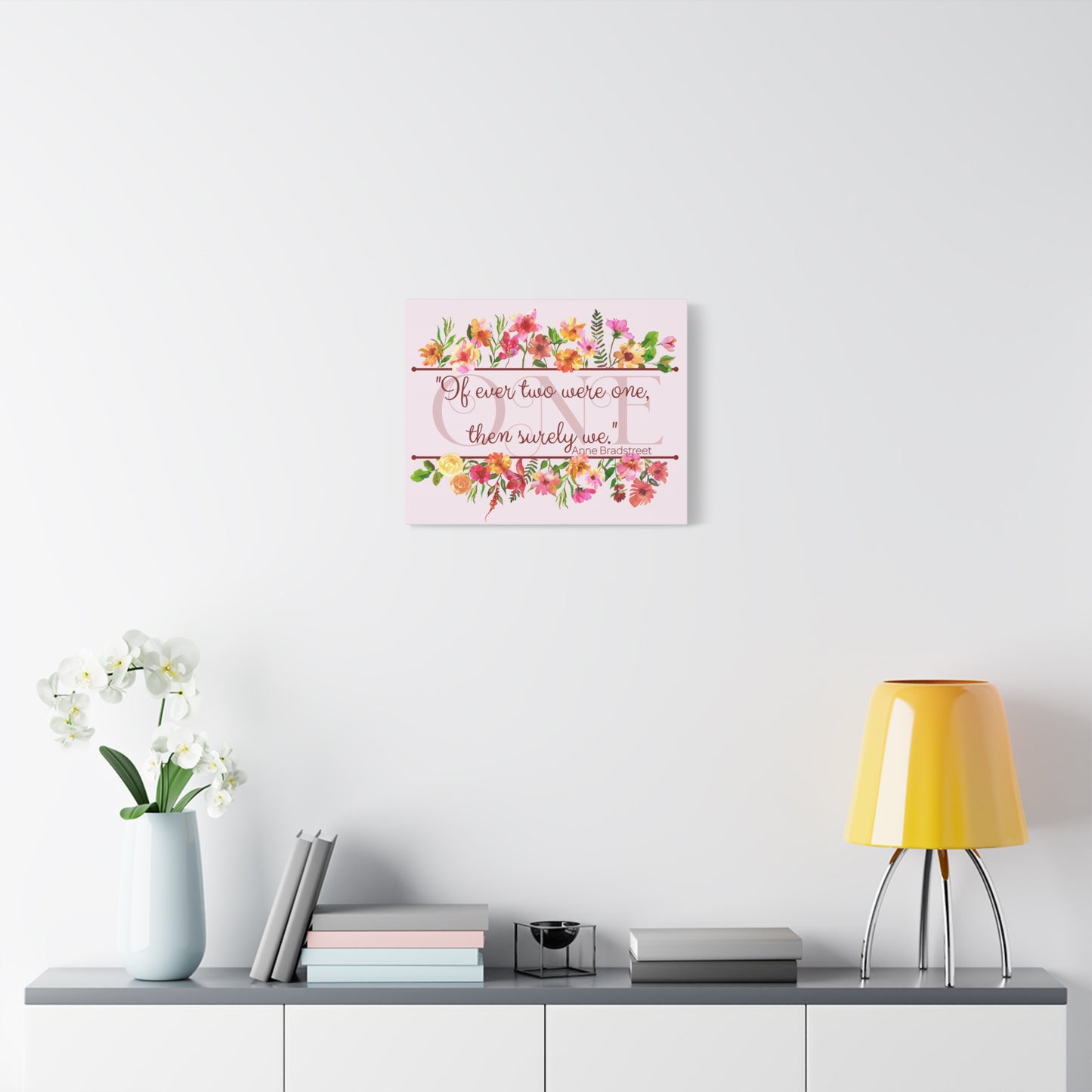 Bradstreet Poem Canvas Print — Romantic Wedding Love Quote for Literature Lovers