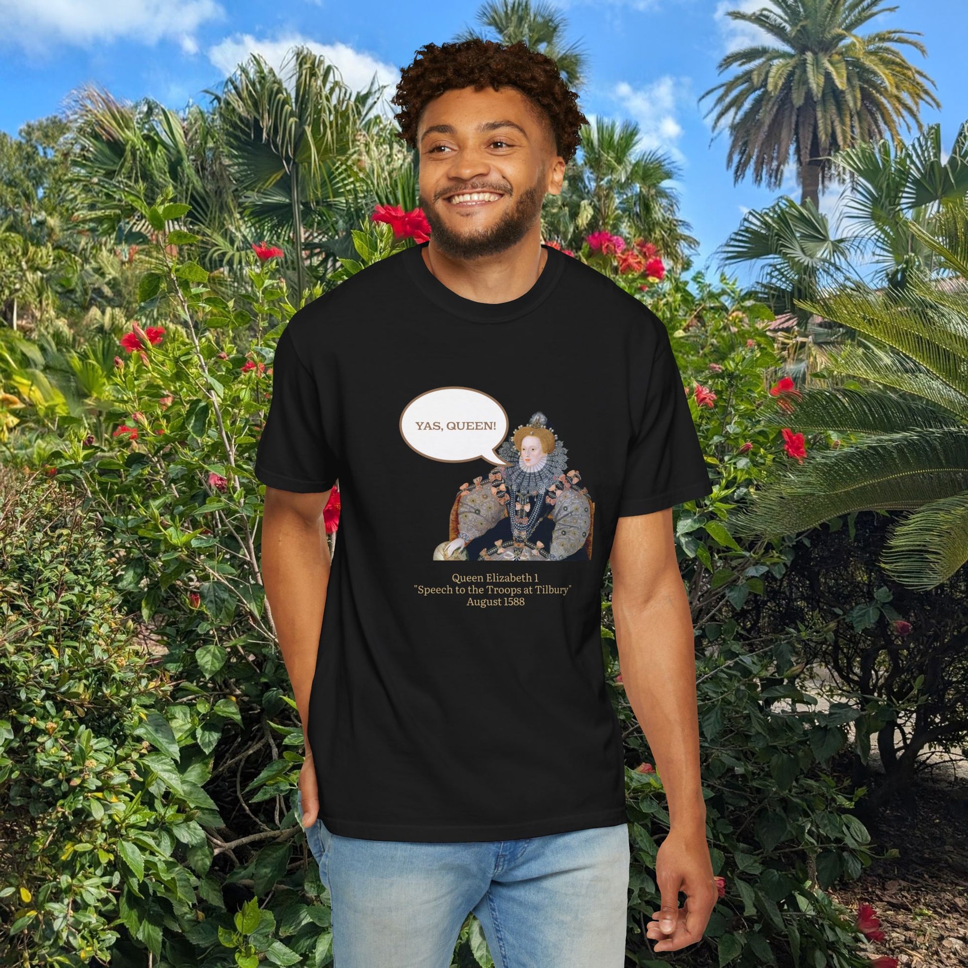 Queen Elizabeth I Portrait Tee — Vintage Art Graphic T-Shirt - Nensensical