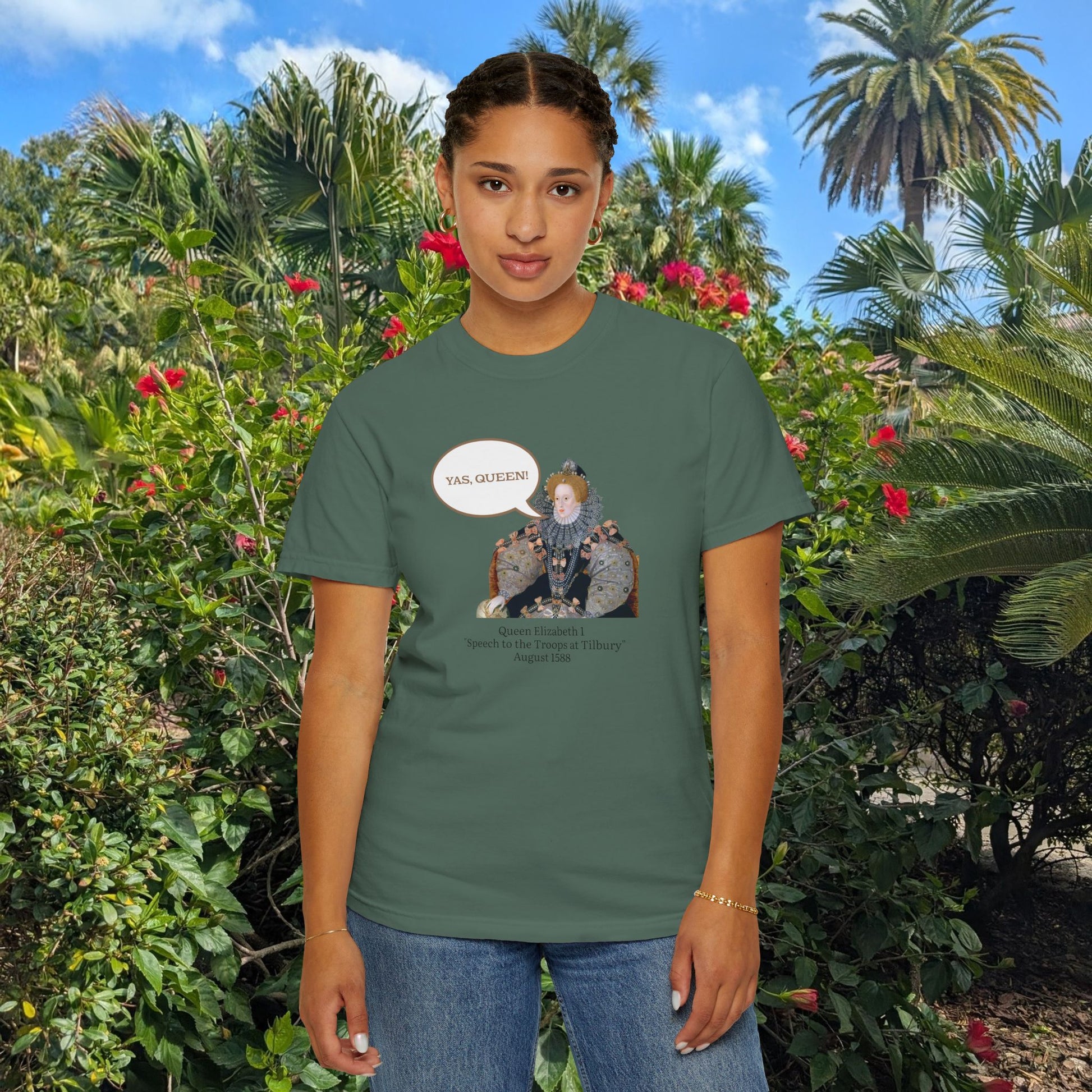 Queen Elizabeth I Portrait Tee — Vintage Art Graphic T-Shirt - Nensensical