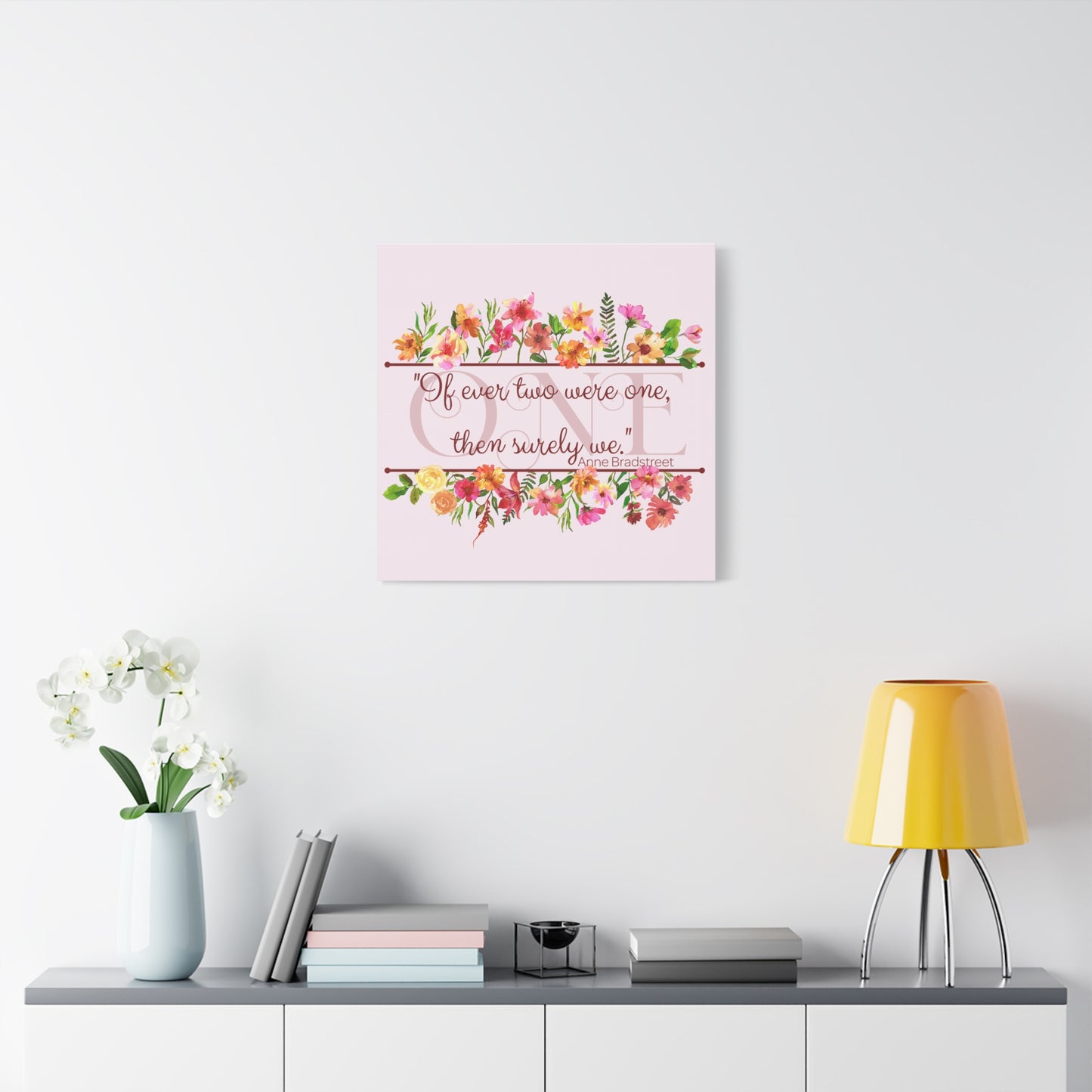 Bradstreet Poem Canvas Print — Romantic Wedding Love Quote for Literature Lovers