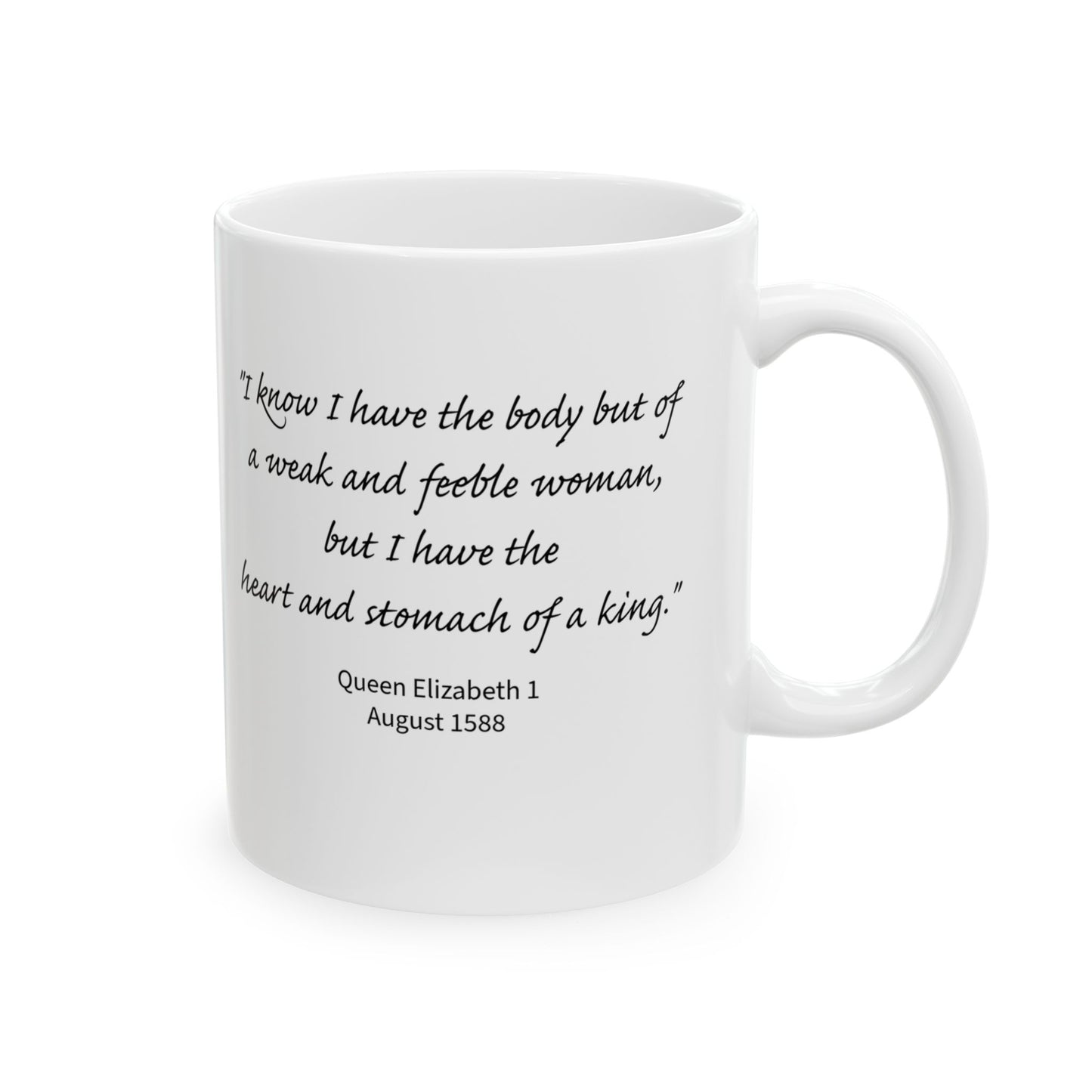 Queen Portrait with 'Yas Queen' Speech Bubble Mug | Ceramic Mug - Nensensical