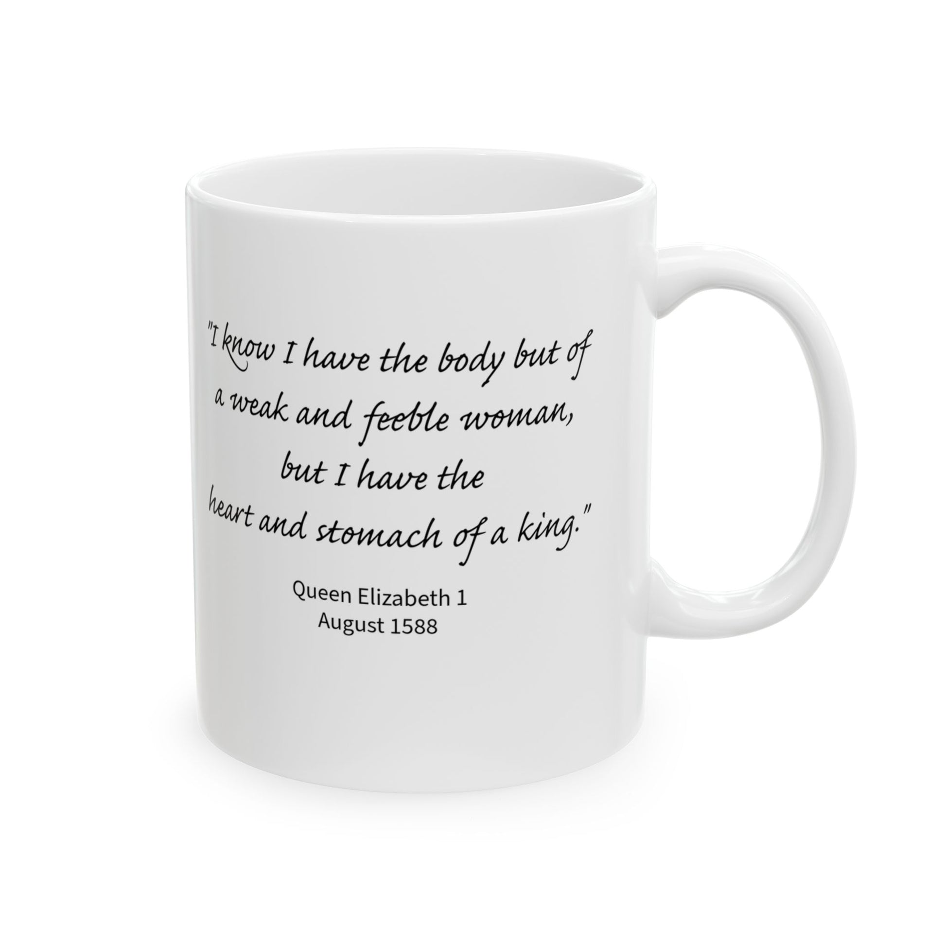 Queen Portrait with 'Yas Queen' Speech Bubble Mug | Ceramic Mug - Nensensical