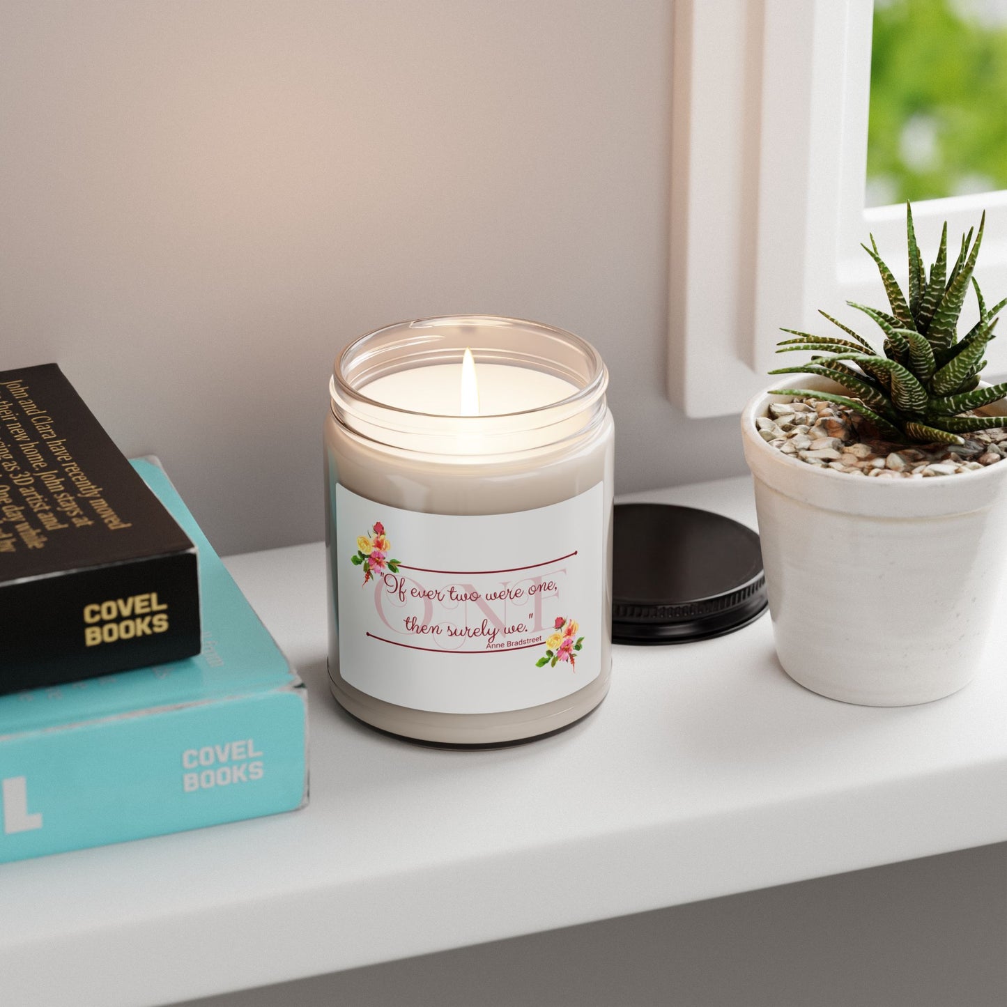 Anne Bradstreet Quote Wedding Candle — Romantic Soy Scented Candle (9oz)