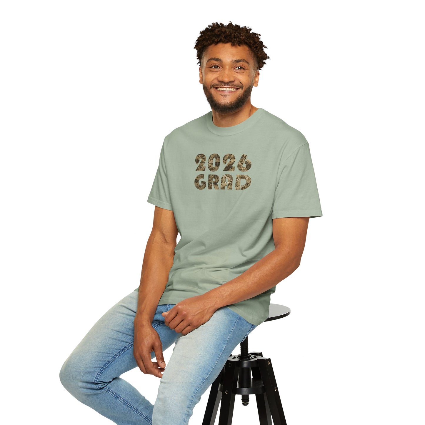 Personalizable Graduation 2026 Neutral Geometric Pattern Tee — Senior Commemorative T-Shirt - Nensensical