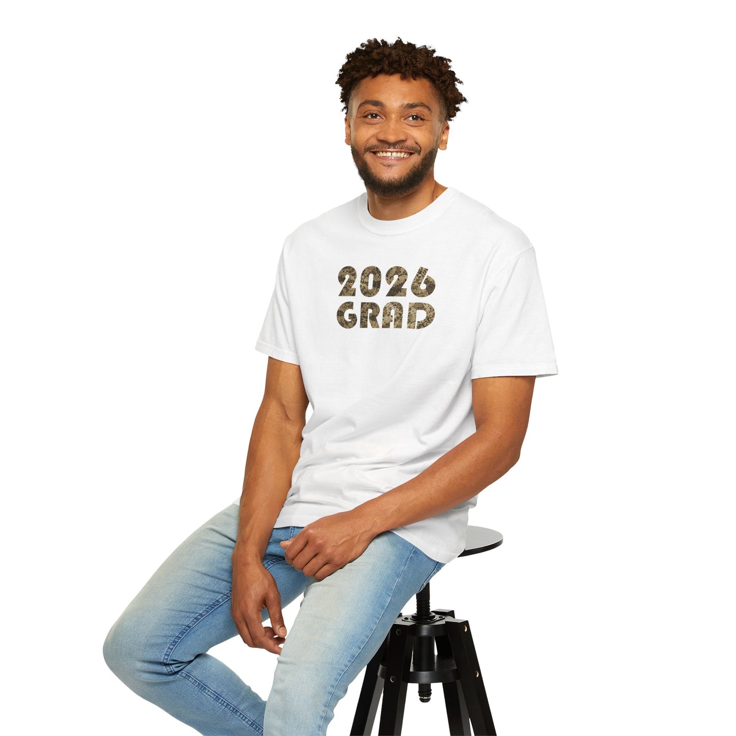 Personalizable Graduation 2026 Neutral Geometric Pattern Tee — Senior Commemorative T-Shirt - Nensensical