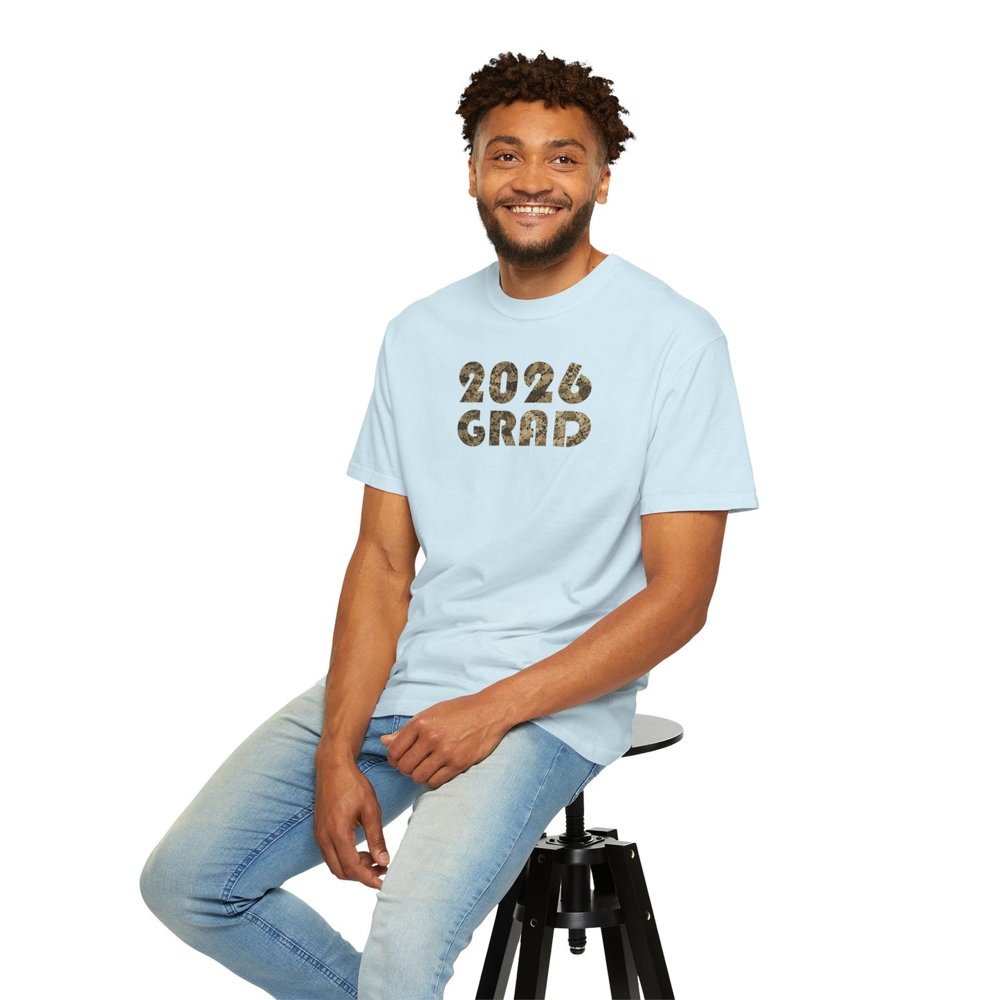 Personalizable Graduation 2026 Neutral Geometric Pattern Tee — Senior Commemorative T-Shirt - Nensensical