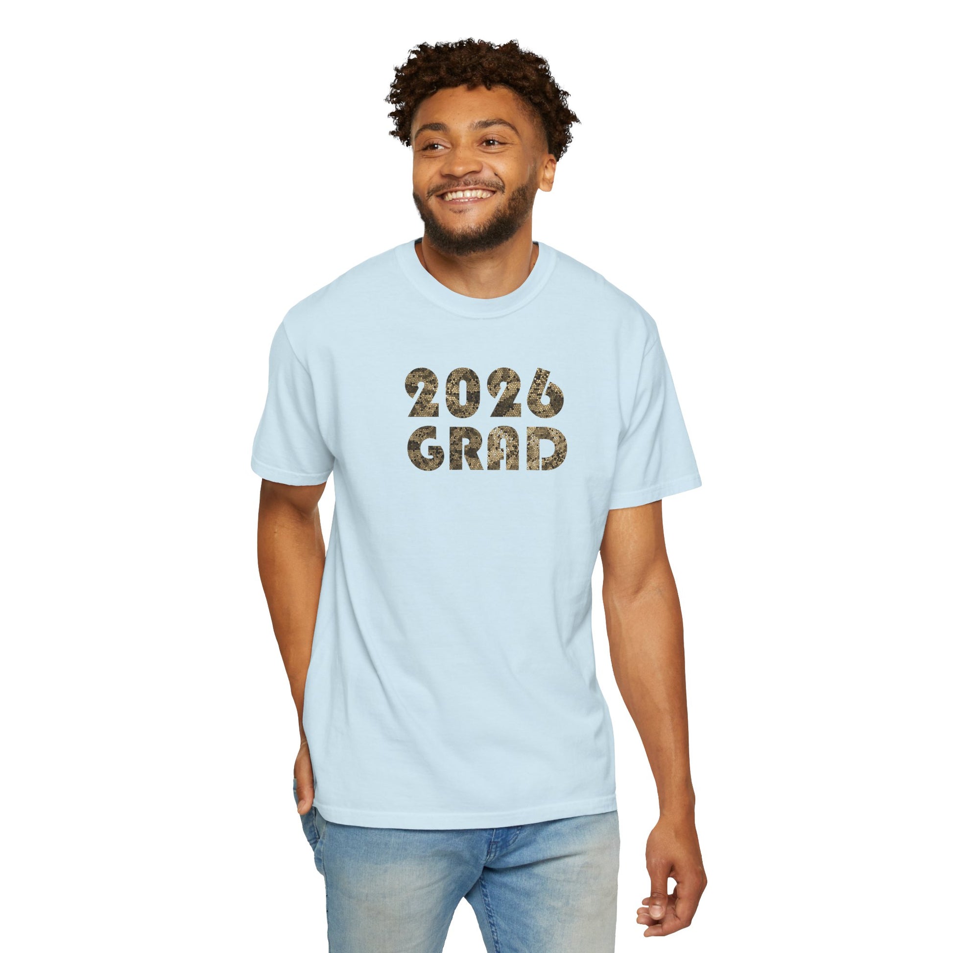 Personalizable Graduation 2026 Neutral Geometric Pattern Tee — Senior Commemorative T-Shirt - Nensensical