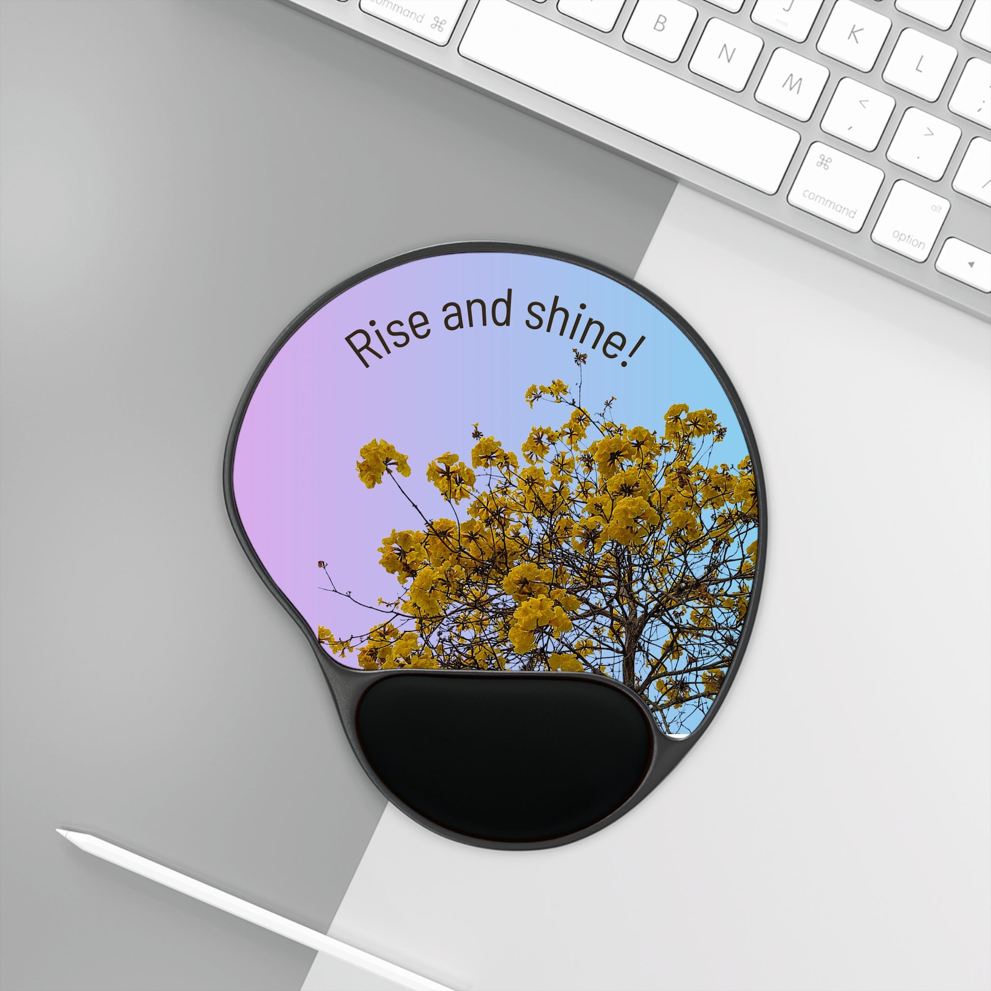 Yellow Flower Sunrise Mouse Pad - Nensensical