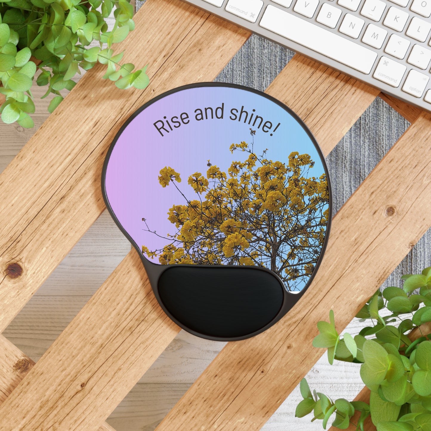 Yellow Flower Sunrise Mouse Pad - Nensensical
