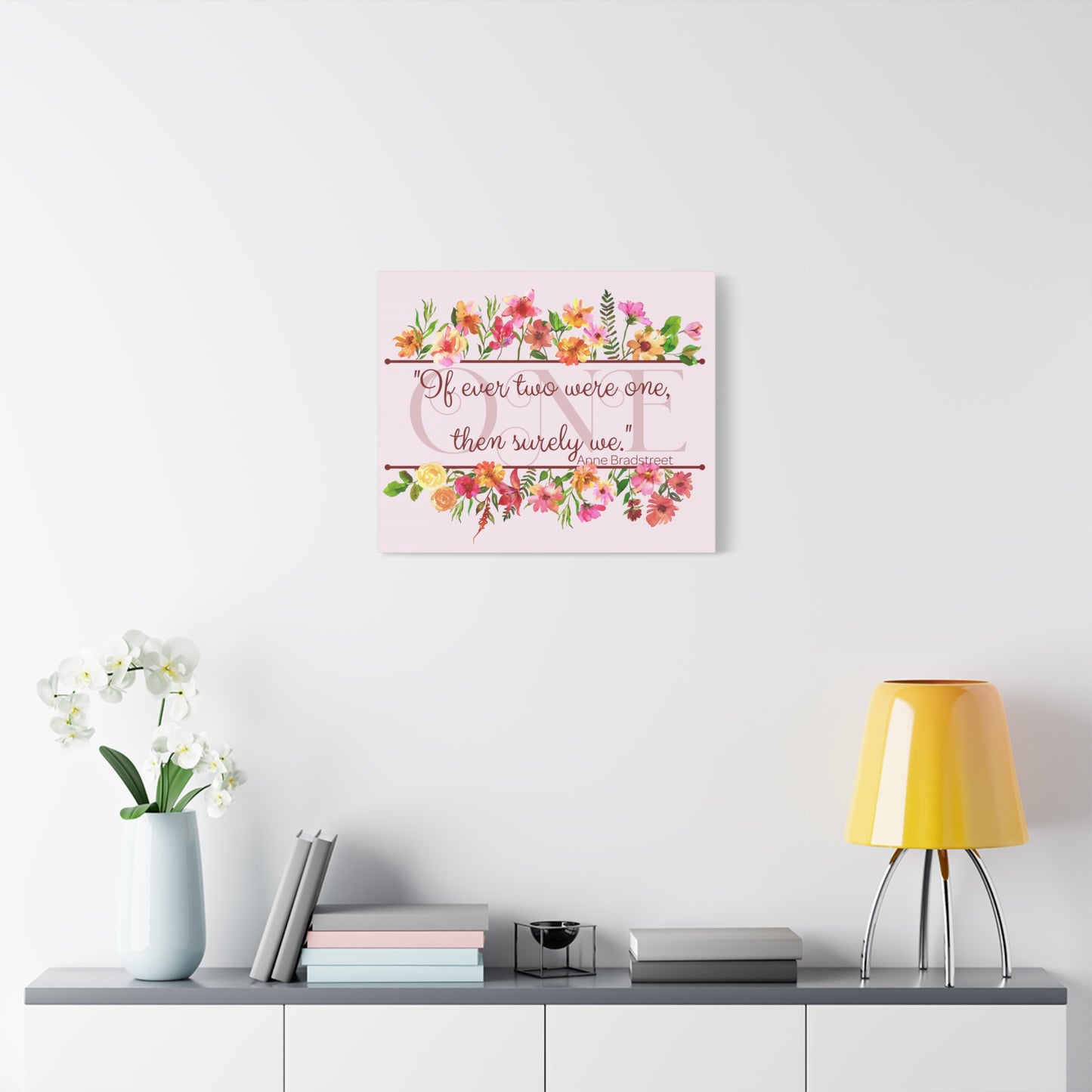 Bradstreet Poem Canvas Print — Romantic Wedding Love Quote for Literature Lovers