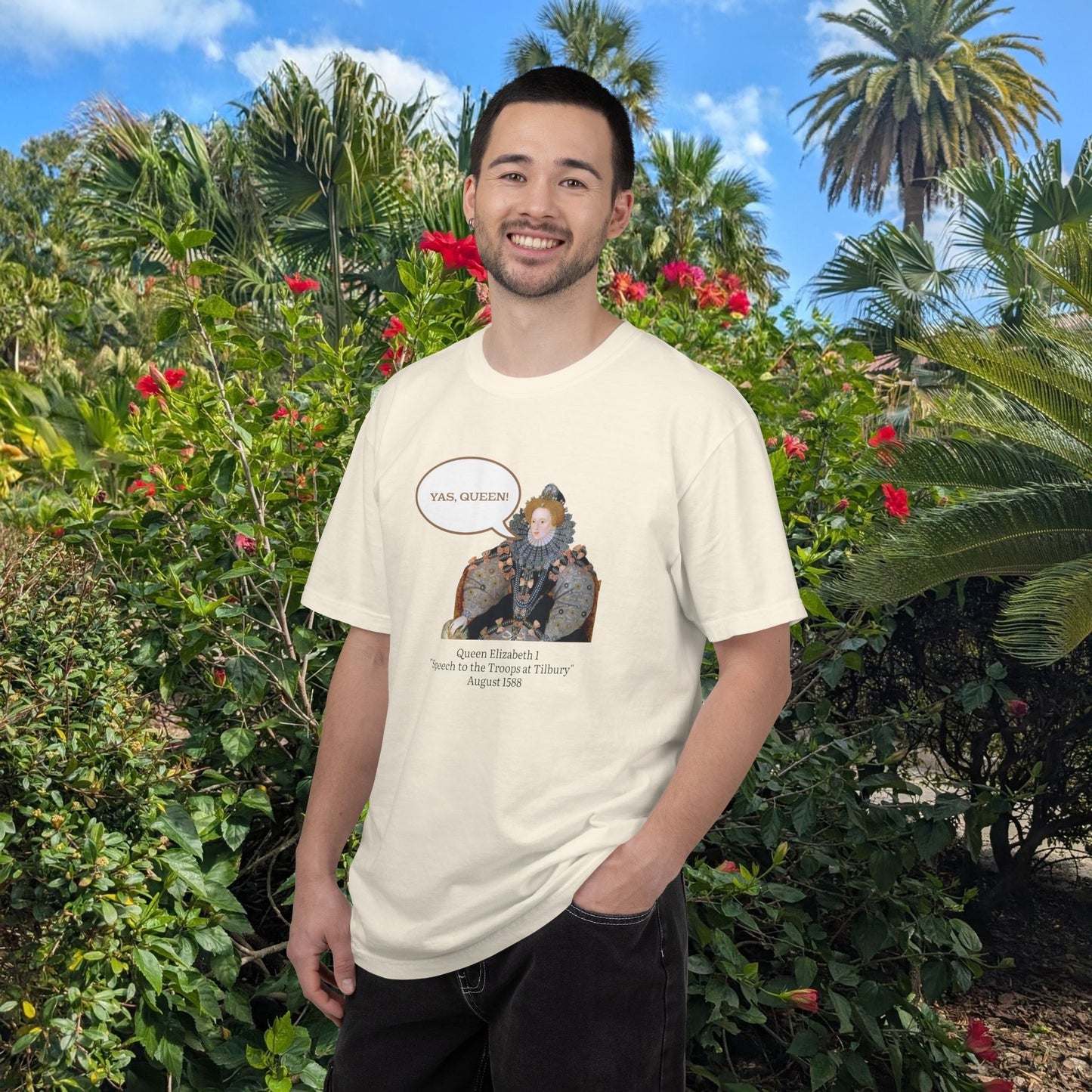 Queen Elizabeth I Portrait Tee — Vintage Art Graphic T-Shirt - Nensensical