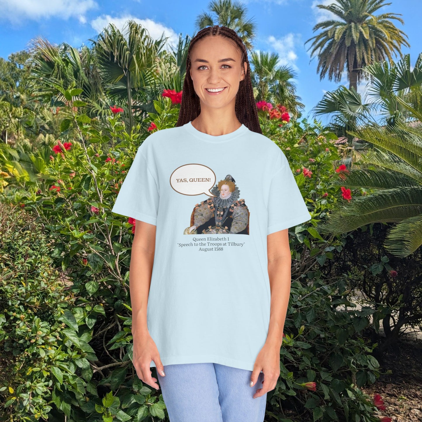 Queen Elizabeth I Portrait Tee — Vintage Art Graphic T-Shirt - Nensensical