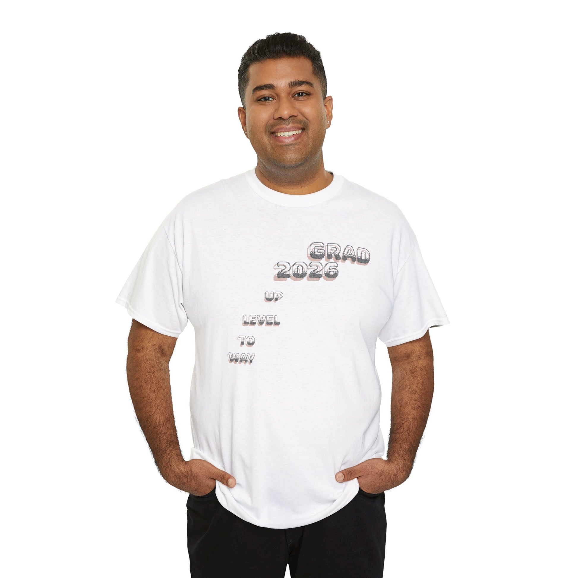 Personalized Graduation T-Shirt — Way to Level Up Custom Name Grad Tee - Nensensical