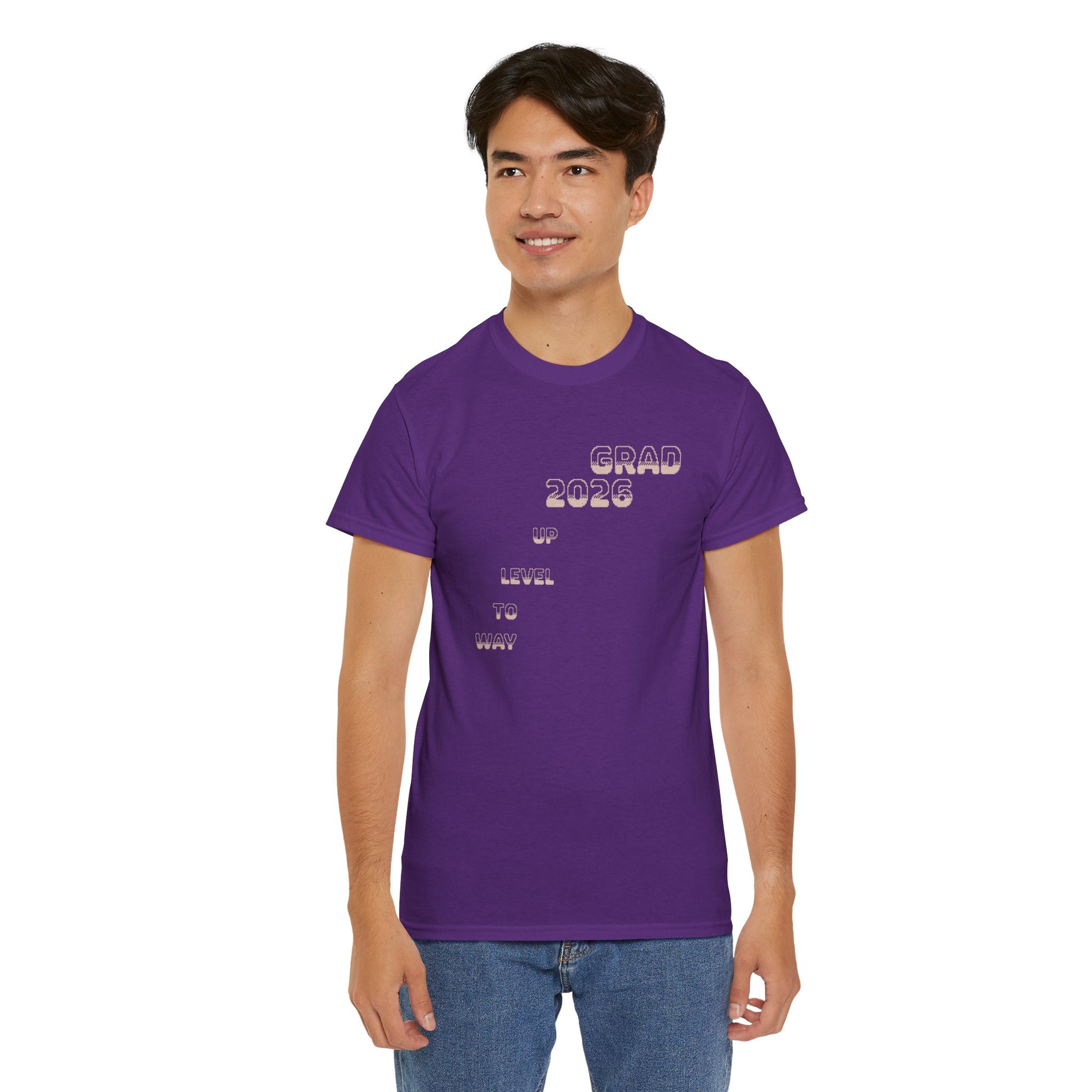 Personalized Graduation T-Shirt — Way to Level Up Custom Name Grad Tee - Nensensical