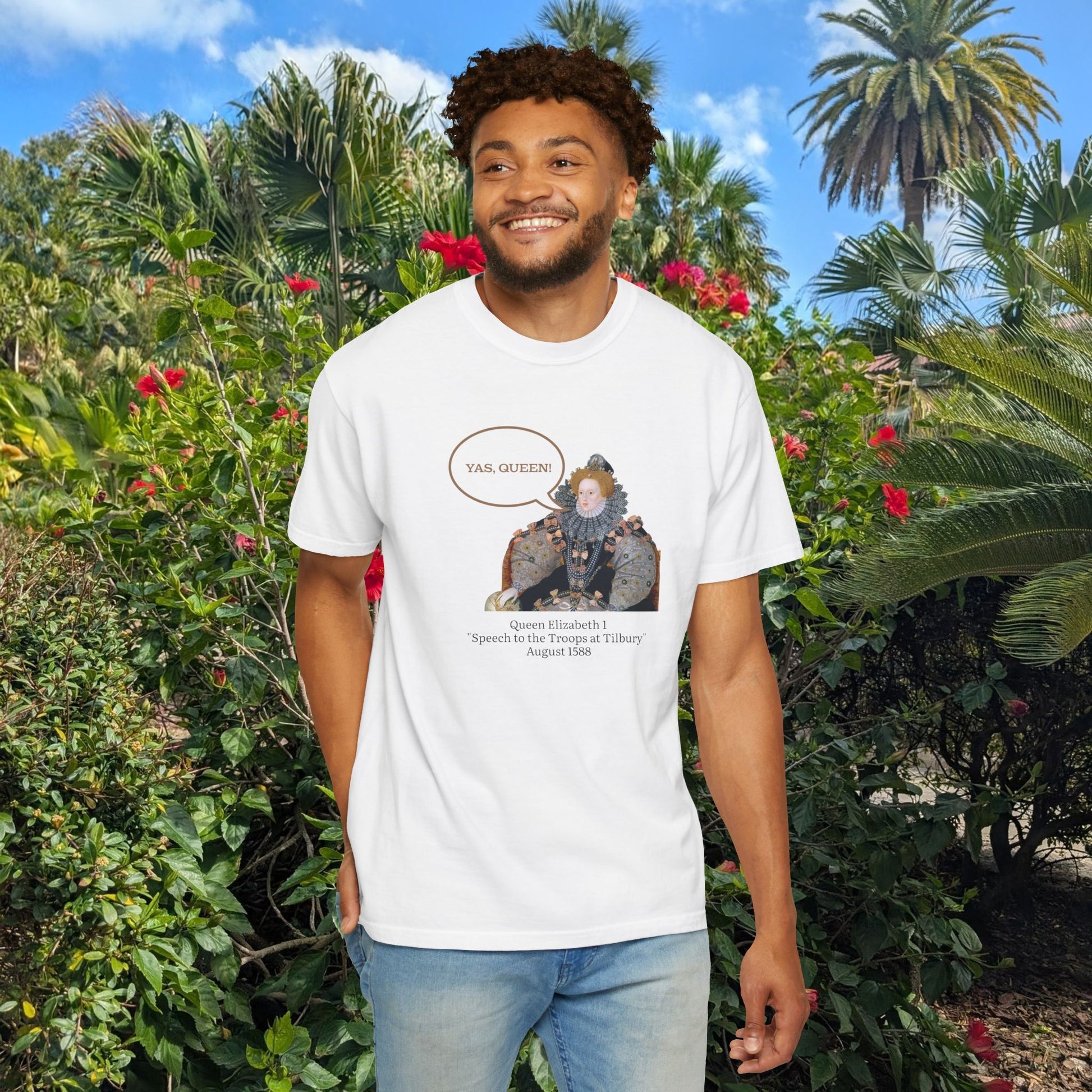 Queen Elizabeth I Portrait Tee — Vintage Art Graphic T-Shirt - Nensensical