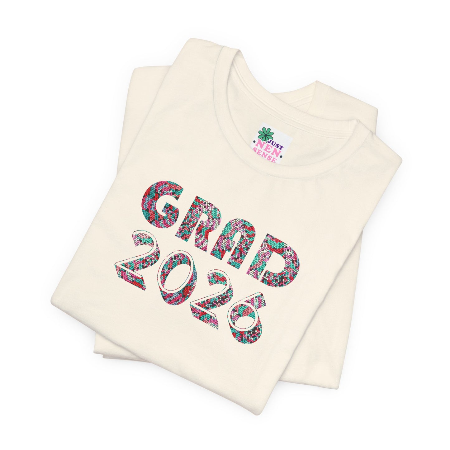 Personalized Graduation T-Shirt — Bold Colorful Name Graphic - Nensensical