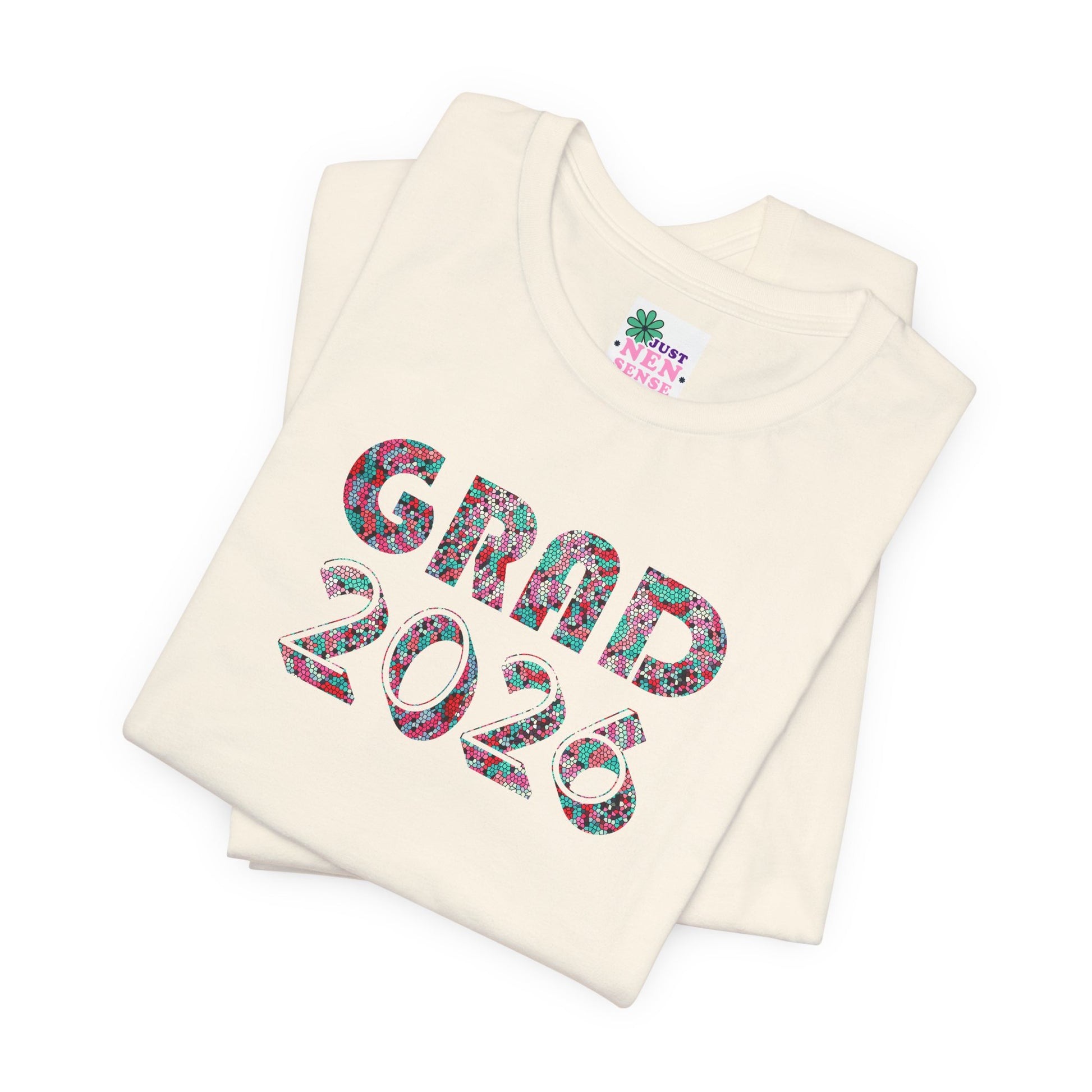 Personalized Graduation T-Shirt — Bold Colorful Name Graphic - Nensensical
