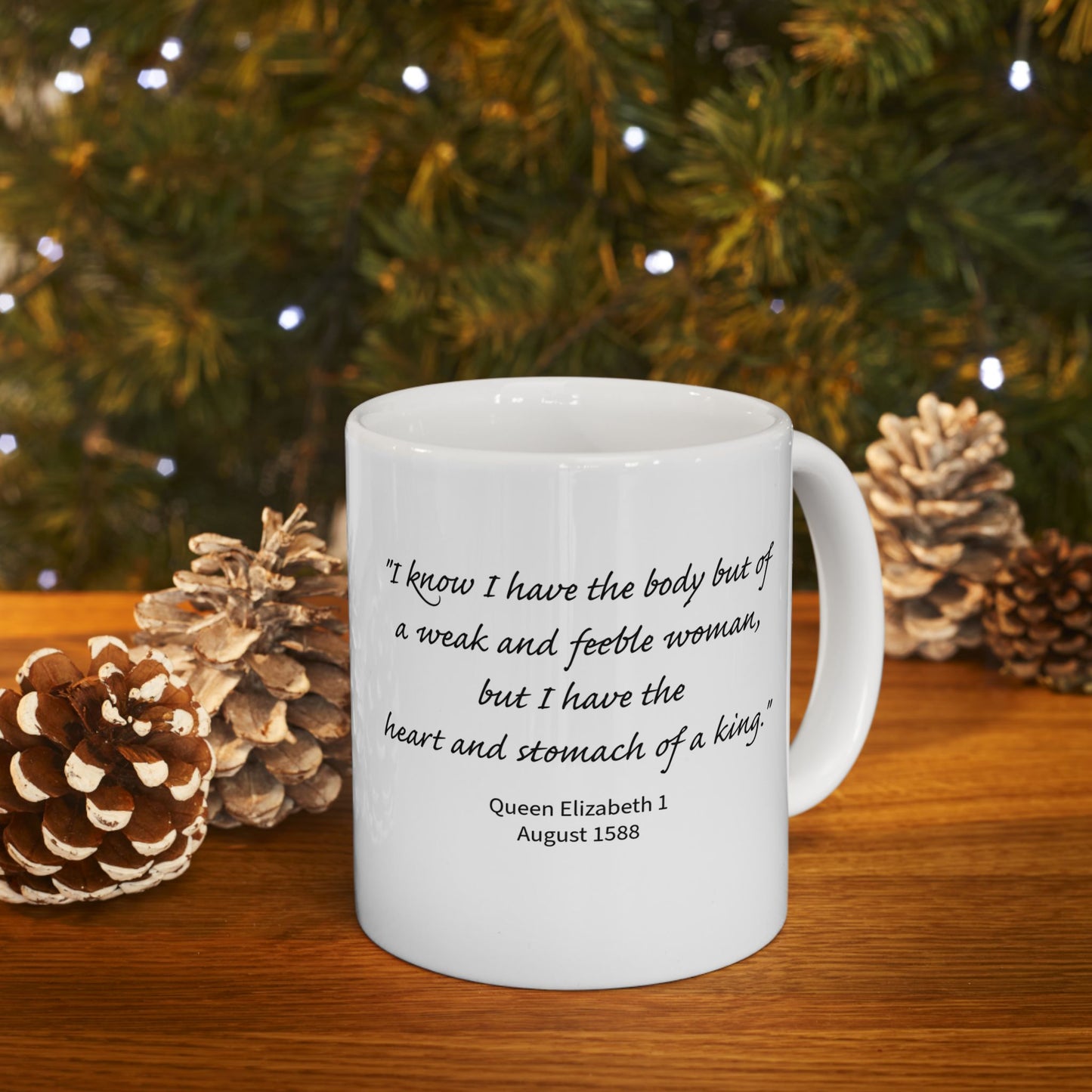 Queen Portrait with 'Yas Queen' Speech Bubble Mug | Ceramic Mug - Nensensical