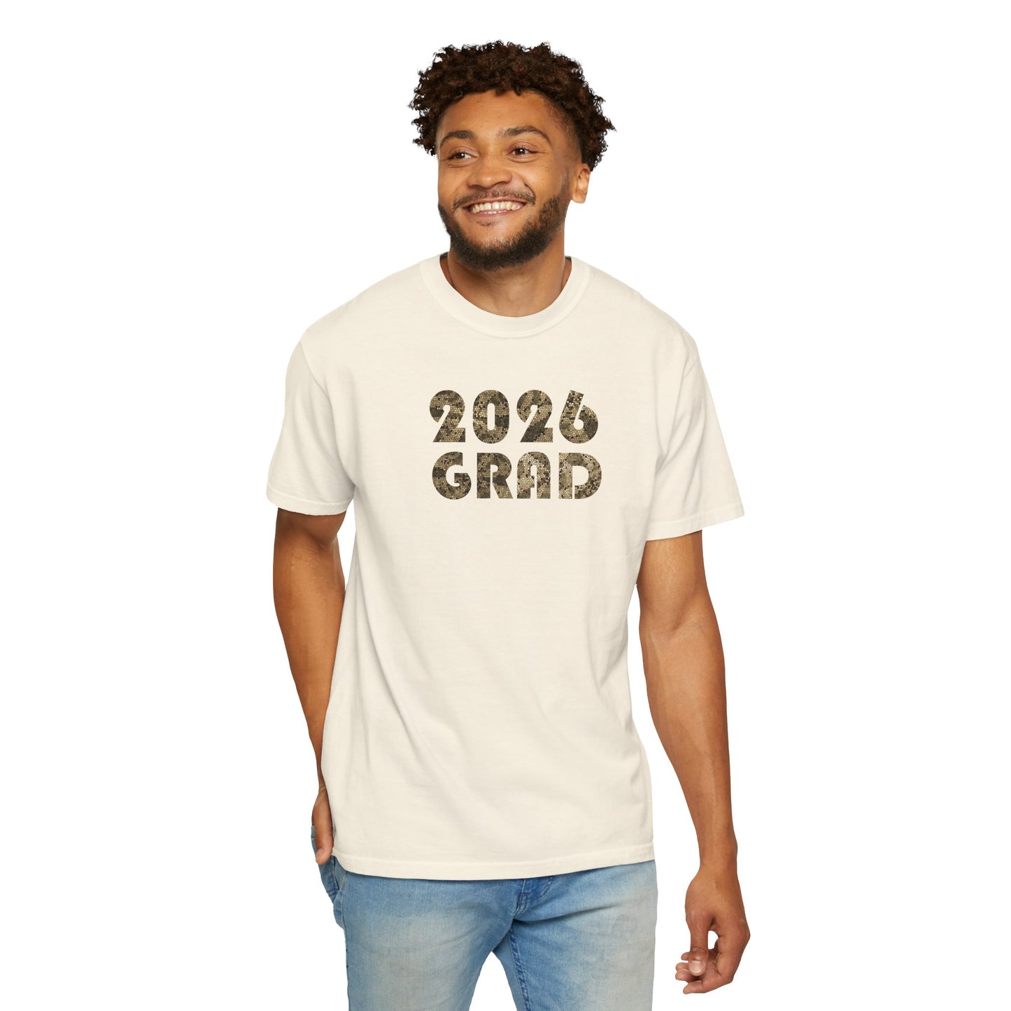 Personalizable Graduation 2026 Neutral Geometric Pattern Tee — Senior Commemorative T-Shirt - Nensensical