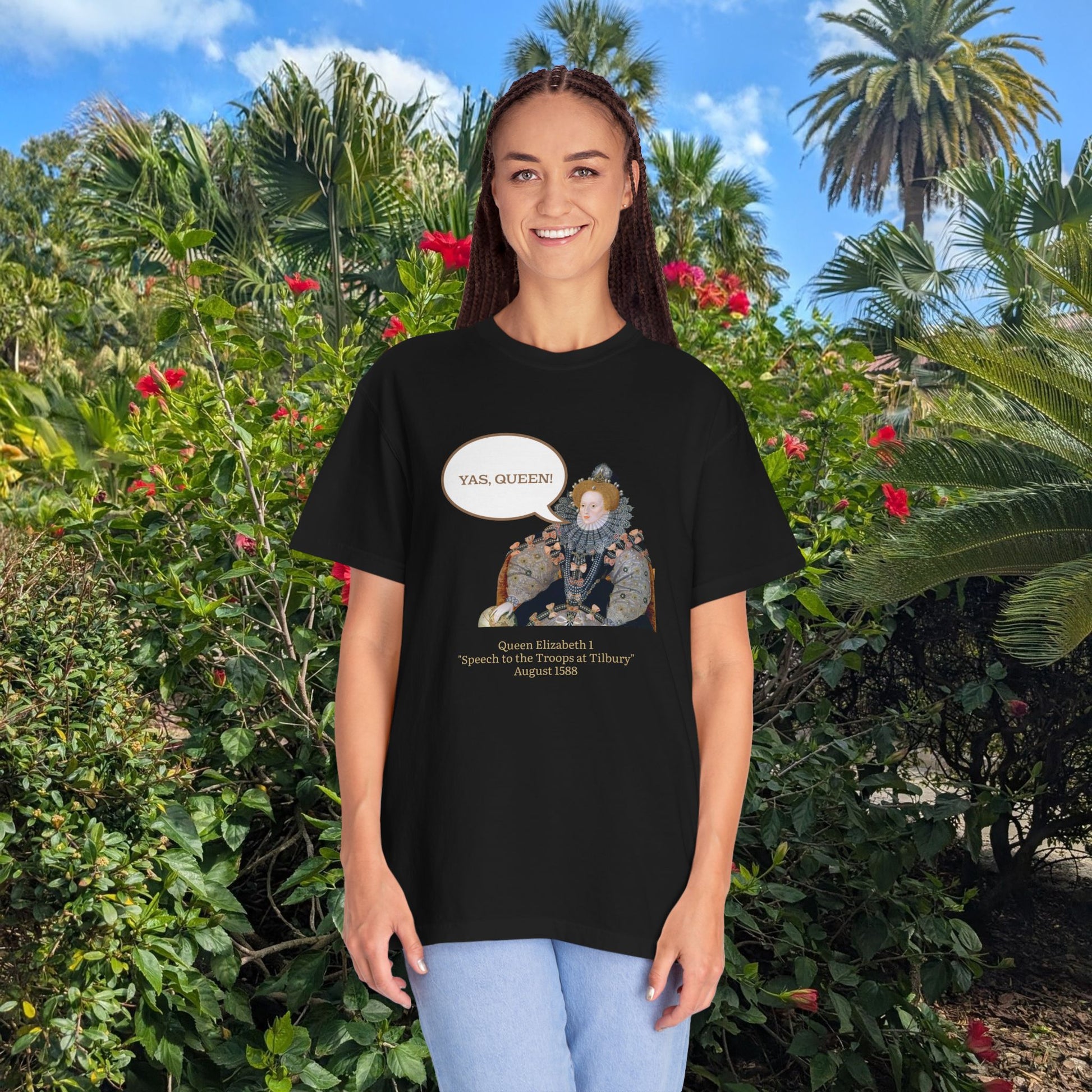 Queen Elizabeth I Portrait Tee — Vintage Art Graphic T-Shirt - Nensensical