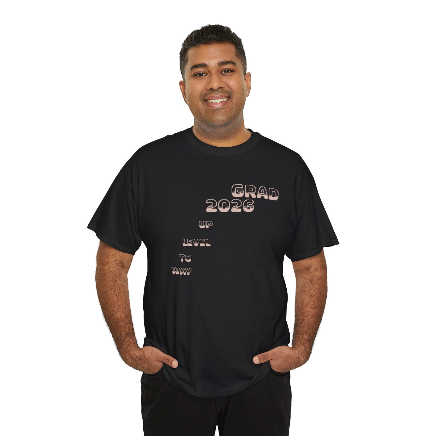 Personalized Graduation T-Shirt — Way to Level Up Custom Name Grad Tee - Nensensical