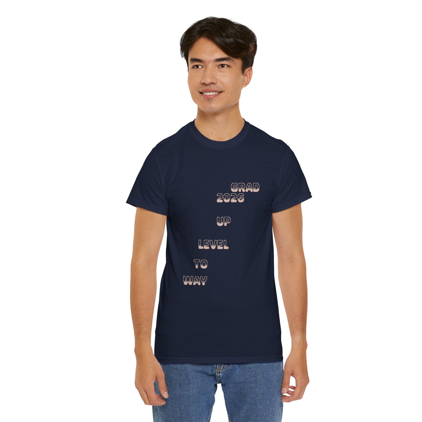 Personalized Graduation T-Shirt — Way to Level Up Custom Name Grad Tee - Nensensical