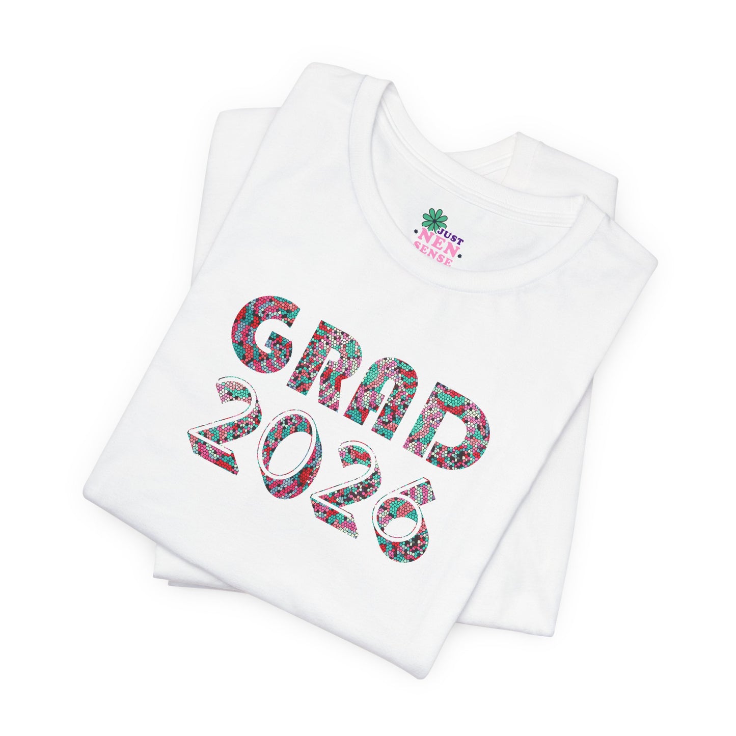Personalized Graduation T-Shirt — Bold Colorful Name Graphic - Nensensical