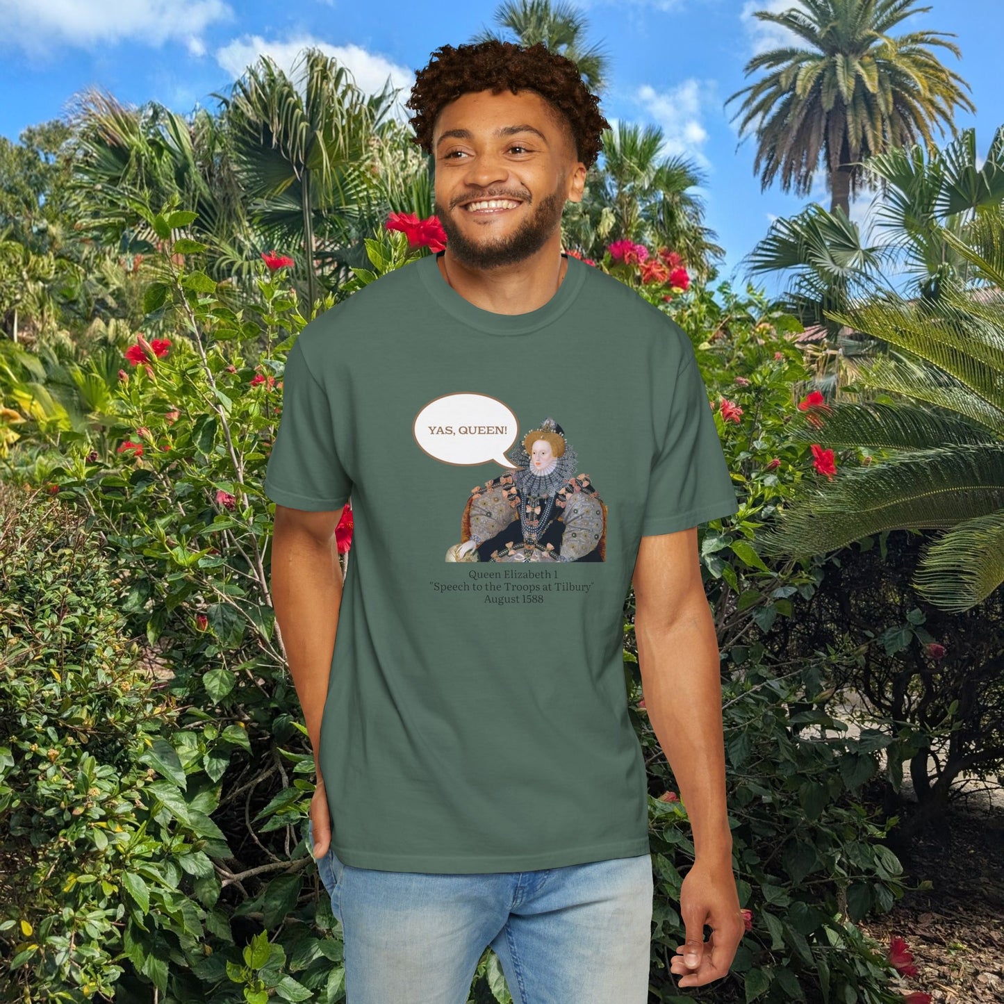 Queen Elizabeth I Portrait Tee — Vintage Art Graphic T-Shirt - Nensensical