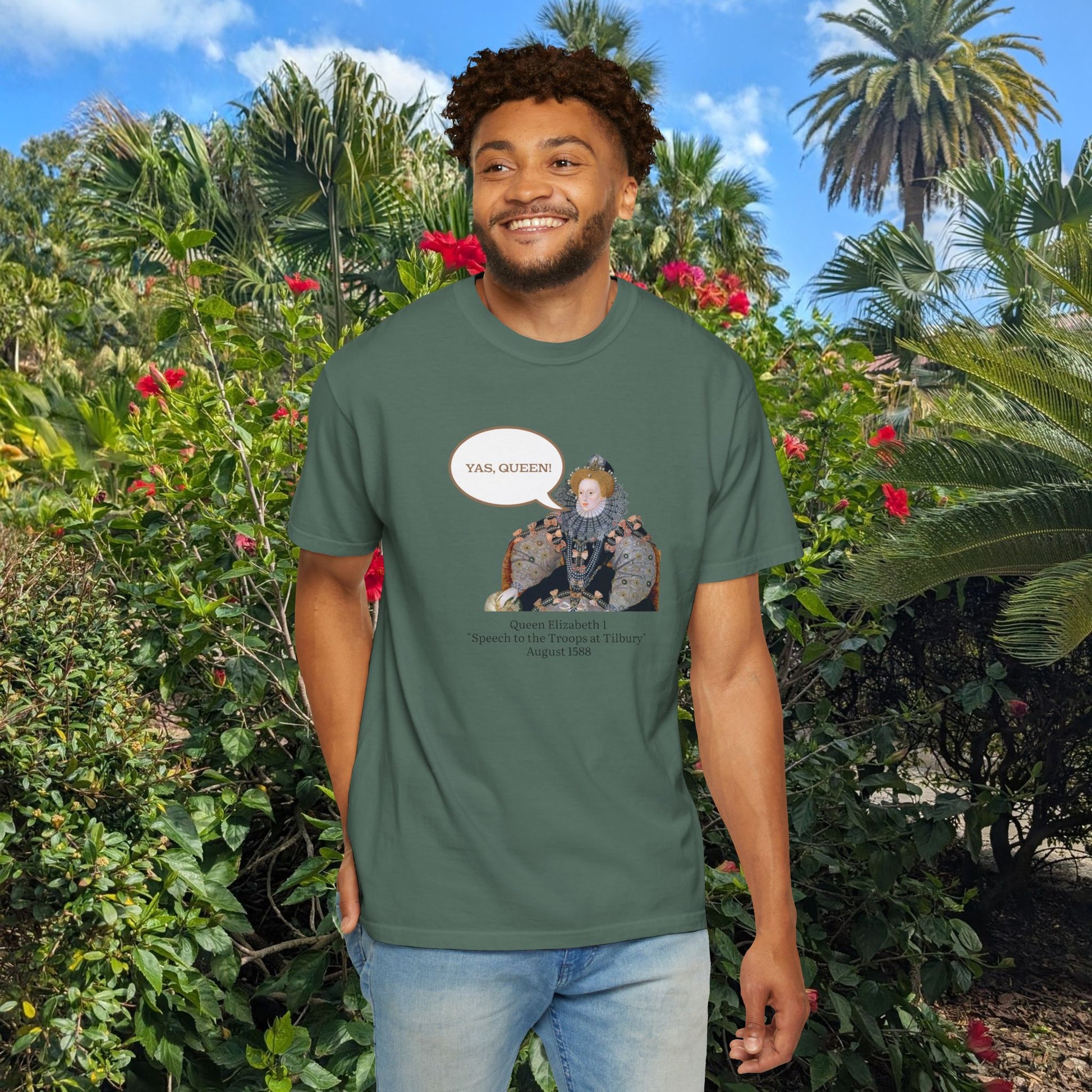 Queen Elizabeth I Portrait Tee — Vintage Art Graphic T-Shirt - Nensensical