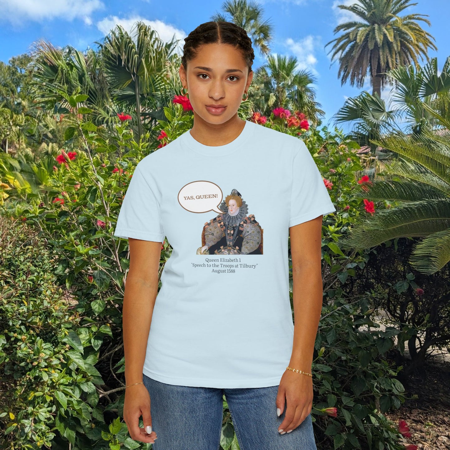 Queen Elizabeth I Portrait Tee — Vintage Art Graphic T-Shirt - Nensensical