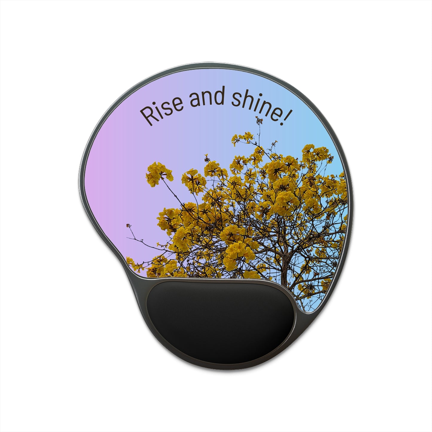 Yellow Flower Sunrise Mouse Pad - Nensensical