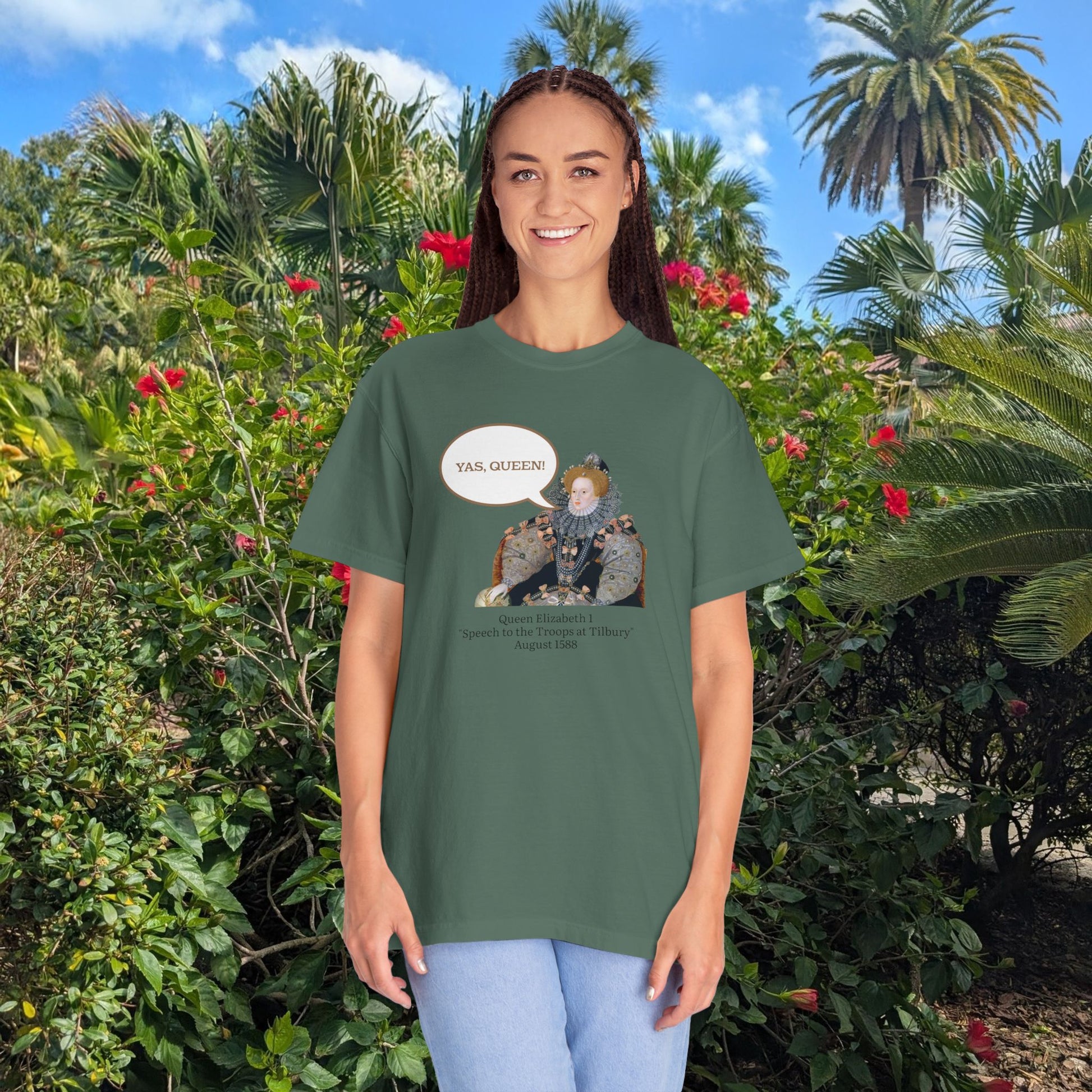 Queen Elizabeth I Portrait Tee — Vintage Art Graphic T-Shirt - Nensensical