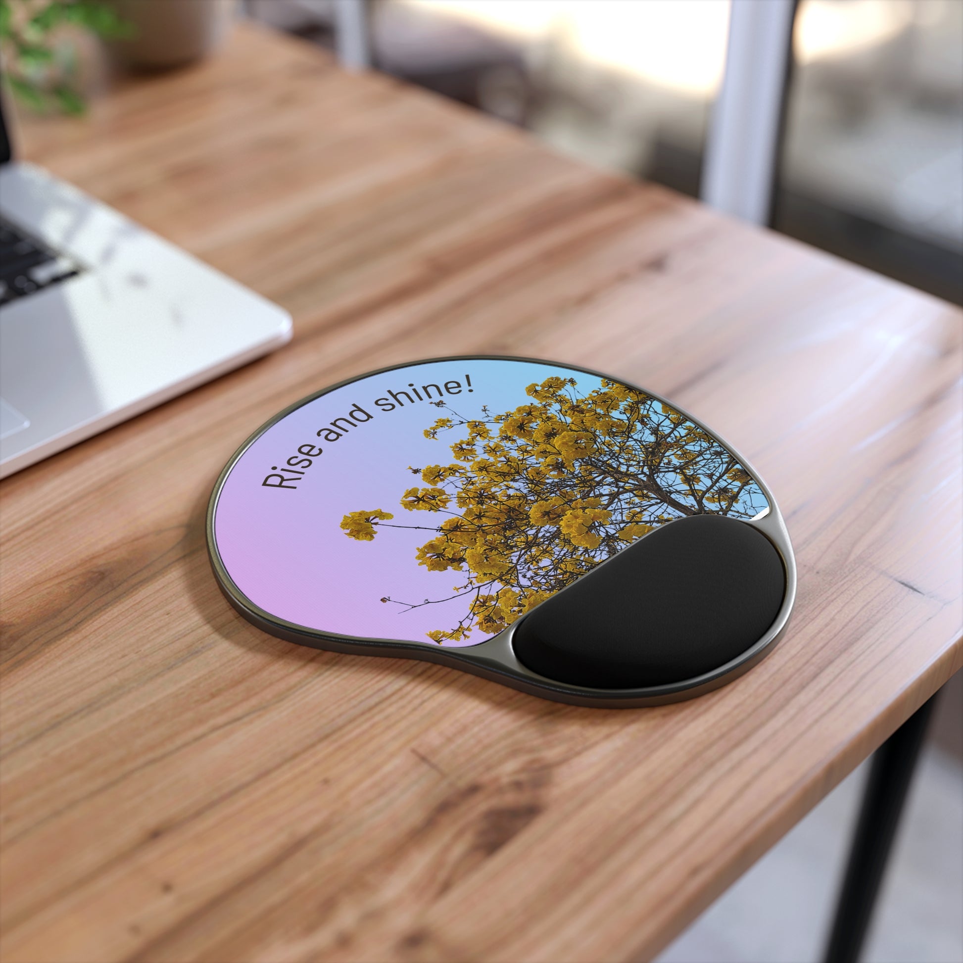 Yellow Flower Sunrise Mouse Pad - Nensensical