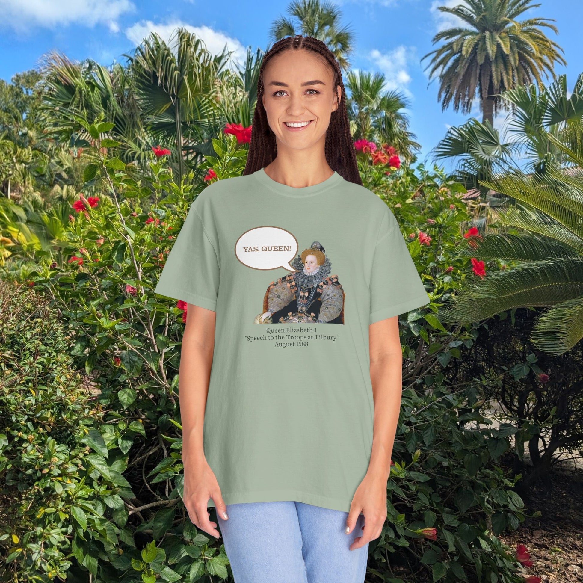Queen Elizabeth I Portrait Tee — Vintage Art Graphic T-Shirt - Nensensical